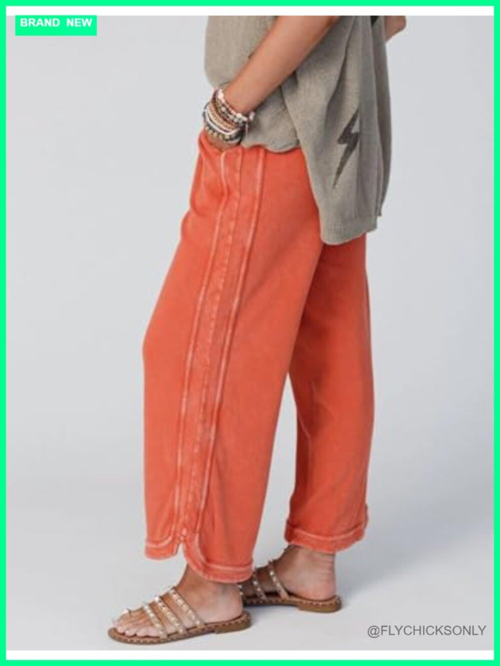 High Waist Drawstring Baggy Sweatpants with Pockets - Picture 3 of 6